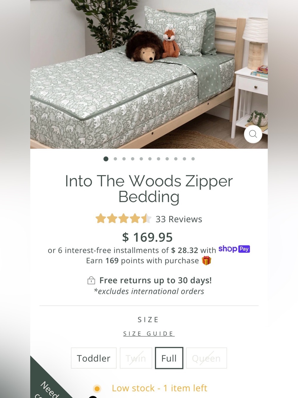 Beddys size full NEW “Into the woods”